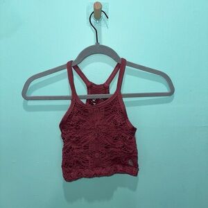 FP Movement by Free People Burgundy Lace Tank Top